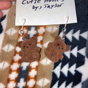 Brown Bear Earrings